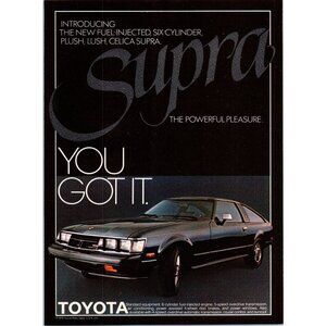 1979 Toyota Celica Supra You Got It Vintage Print Ad Sports Car 70s Wall Art